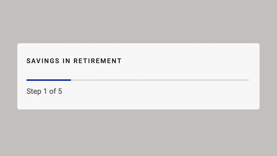 NYL Calculator — step progress bar showing current position in a multi-step calculator flow